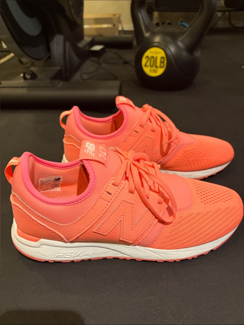 New Balance Women's Neon Coral Athletic Sneakers